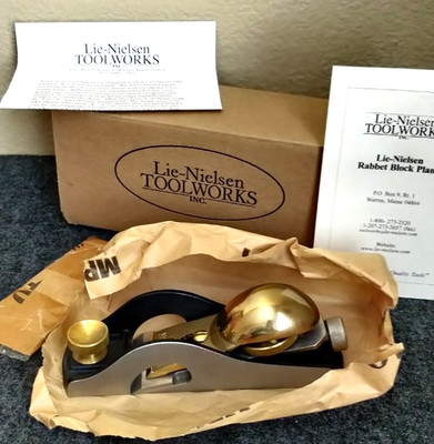 NOS Lie-Nielsen Toolworks No. 60 1/2 R Rabbet Block Plane + EXTRA BLADE
