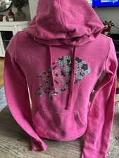 The North Face Pink Logo Graphic Hoodie Pullover Sweatshirt Women  s Sz Small