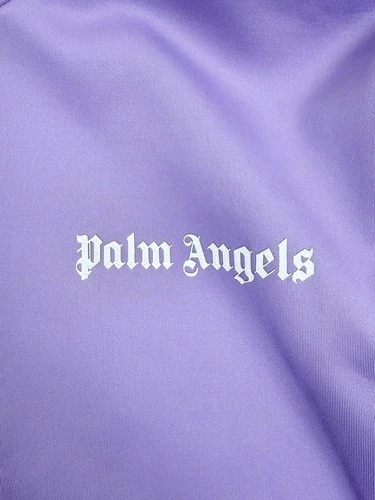 Palm Angels Classic Track Jacket Purple Lilac White Stripe Size L Made in Italy image 2