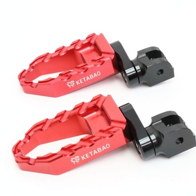 Red BUZZ Front Wide Footpegs 25mm Lower For XVS125 V-STAR Drag Star 125 00-04 03