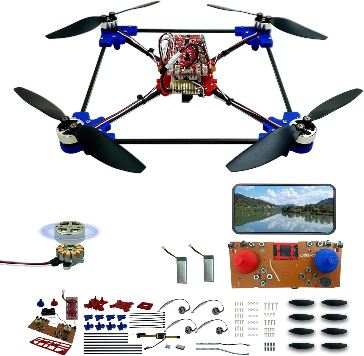 DIY Drone Kit with Brushless Motor & Dual Camera - STEM Buil