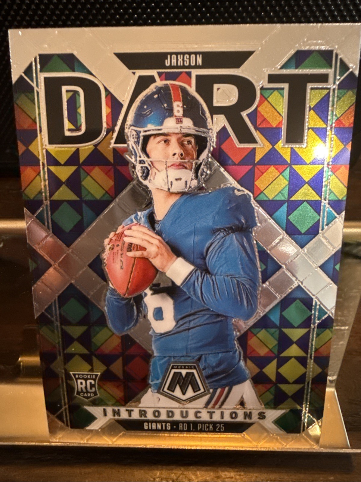 2025 Mosaic Jaxson Dart RC Introductions Silver Prizm #2 New York Giants