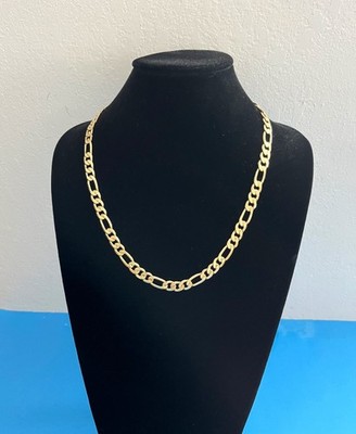 18K Gold Overlay Fancy Link 24 inch 10mm Necklace