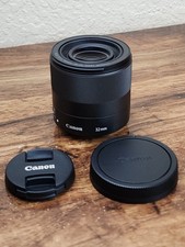 Canon EF-M 32mm f/1.4 STM Camera Lens With Both Covers Good Condition Working