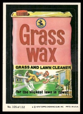 Grass Wax 1979-80 Topps Wacky Packages Sticker Card # (NM)