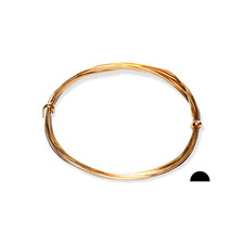 12 Gauge, Jeweler'S Brass Wire, Red Brass, Half Round, Dead Soft, CDA 230-25FT