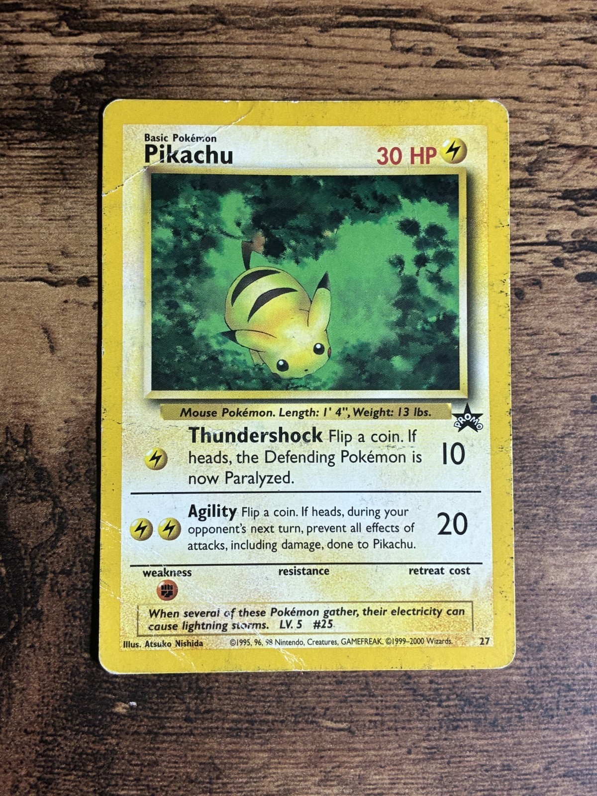 Pikachu #27 Pokemon TCG Black Star Promo WOTC - DMG