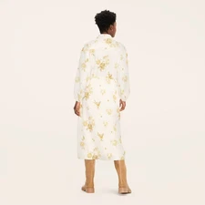 Women's Floral Long Sleeve Utility Midi Shirt Dress - Woolrich