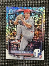 2025 Bowman Draft Cody Bowker 1st. Bowman Chrome Sparkle Refractor no. BDC-140