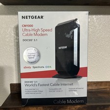 NETGEAR CM1000 DOCSIS 3.1 Cable Modem 1Gbps 1x RJ-45 Comcast Black