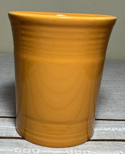 HOMER LAUGHLIN FIESTAWARE  FIESTA Utensil Holder Crock Retired MARIGOLD 6.75”