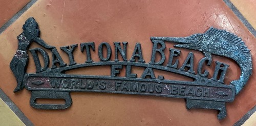 Vintage 1950's Daytona Beach License Plate Topper