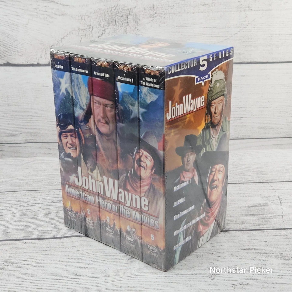 VTG John Wayne: Collector Series (5 Pack) "American Hero of the Movies" [VHS]NEW - Image 3 of 4