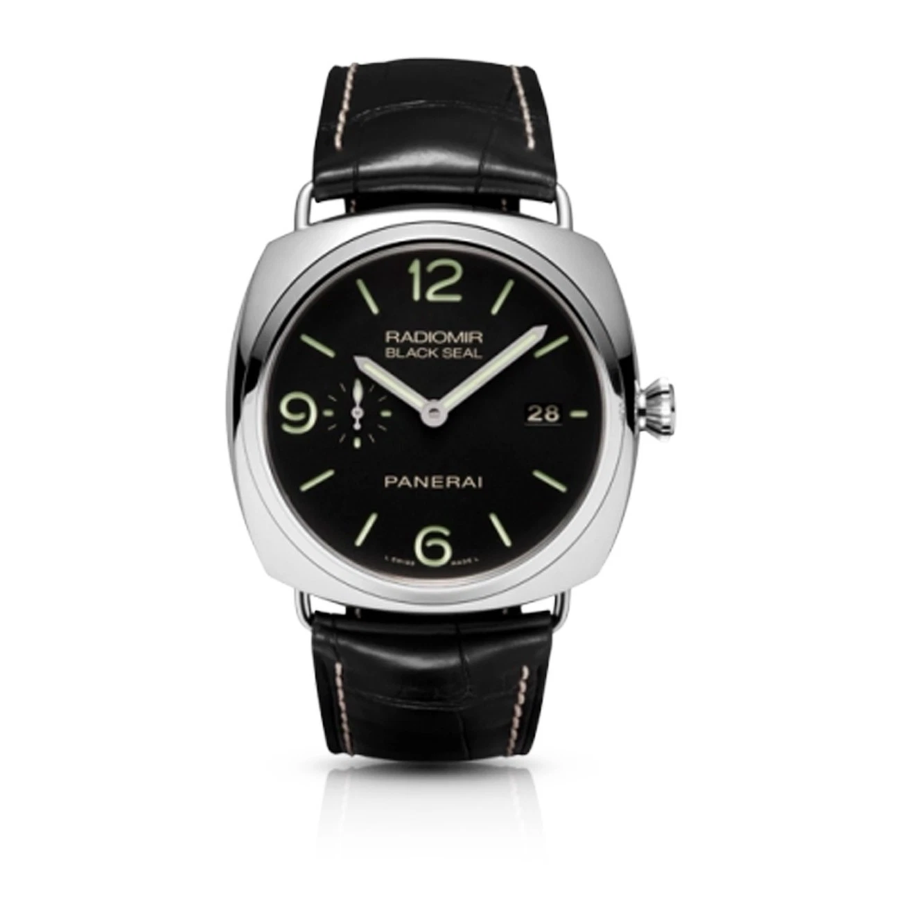 Panerai — Panerai Radiomir PAM00388 Black Seal Date Stainless Steel With Black Leather ...
