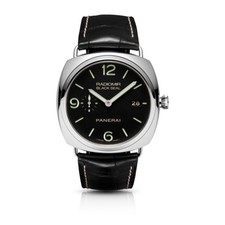 Panerai Radiomir PAM00388 Black Seal Date Stainless Steel With Black Leather ...