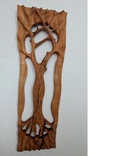 Lebensbaum.Handgefertigte Wand Skulptur aus Holz. Kirschbaum massiv 110 x 40 x 4