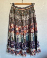 VTG hippie patchwork prairie skirt
