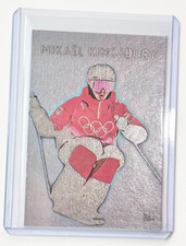 Tarjeta coleccionable 1/1 firmada por artista enchapada en platino por Mikael Kingsbury "Equipo Canadá"