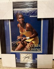 Venus Williams Signed Cut with USTA Magazine Cover – Framed Display – JSA Auth