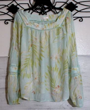 LC Lauren Conrad Women's Top Size M Long Sleeve Multicolored Floral