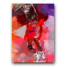 Danny Manning Art Card Limited 7/50 Edward Vela Signed (Los Angeles Clippers)