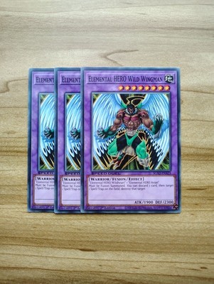 Yu-Gi-Oh! - Elemental HERO Wild Wingman 3X - Complete Playset - SGX2-ENA23