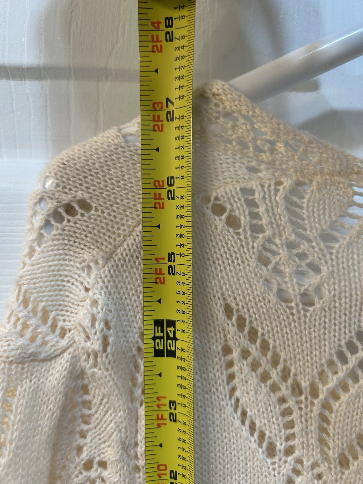 Quiksilver 100percent Cotton Crochet Knit Cardigan Sweater Sz M Coastal Boho Hippie image 9