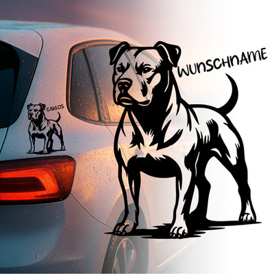 American Pit Bull Terrier Auto Aufkleber | Wunschname Personalisiert Sticker 956