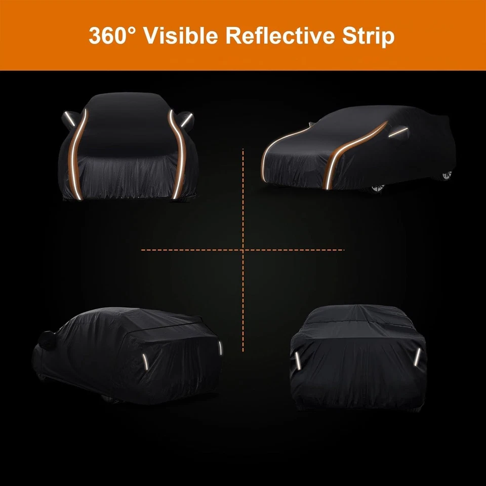 Cubierta de coche 8 capas para todo tipo de clima con cremallera de puerta para Subaru WRX Impreza 2007-2025 Foto 2 de 4