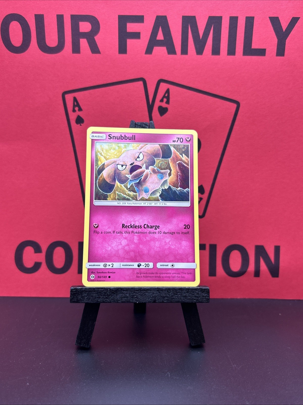 Snubbull 90/149 Common Sun & Moon Base Set Pokemon TCG Card Regular 2017 LP