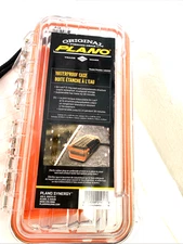 Plano 1450-00 Small Polycarbonate Waterproof Case 9" x 4.88" x 3" Orange/Clear