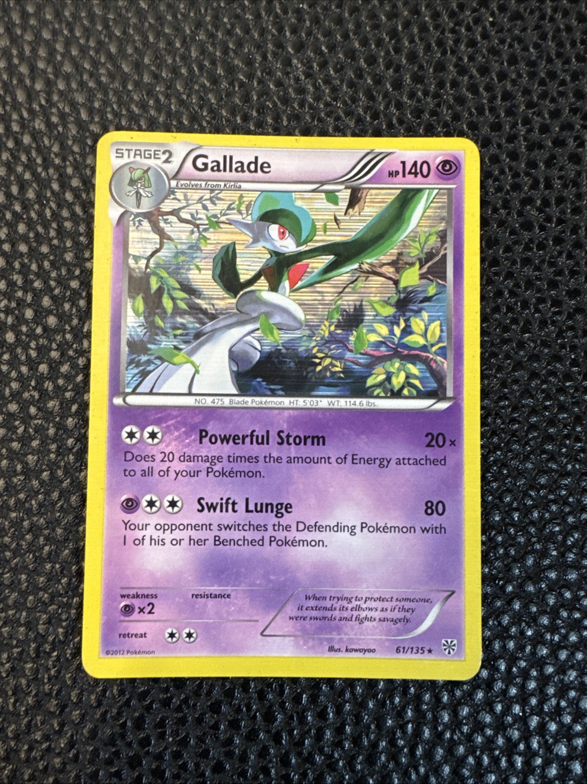 Gallade 61/135 Plasma Storm Holo Mo