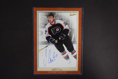 Jeff Carter 2005-06 Upper Deck Bee Hive Photo Graphs Rookie Autograph 5x7 #PG-JC