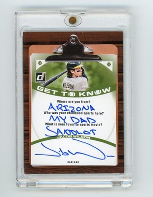 2026 Panini Donruss Jacob Wilson #GTK-JW Get To Know On Card Auto SSP A s (G)