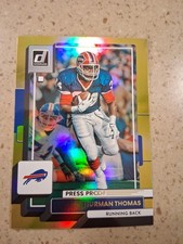 2022 Donruss Thurman Thomas Gold Premium Press Proof Bills #114