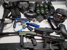 Massive Paintball Lot Spyder Tippmann Ion Empire Etc Marker Mask Hopper Tank