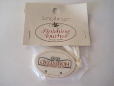 LONGABERGER TIE-ON W/ Ribbon & Package Homestead NIP