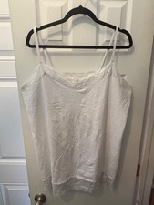 Torrid White Lace Trim Cami Tank Top Size 3 Plus Adjustable Straps Layering