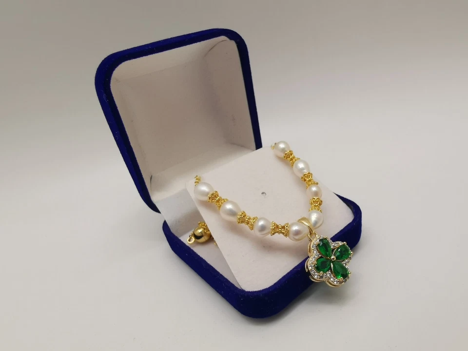 17» розовый персик 8 мм оболочка жемчуг ошейник кристалл жемчуг ожерелье S925 застежка - Изображение 3 из 4