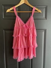 Victoria  s Secret Pink Chemise Ruffle Lingerie Size Small
