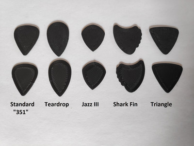 100x Plektren -  Guitar Picks - jede Stärke, jede Größe, jede Form - 100 Stück