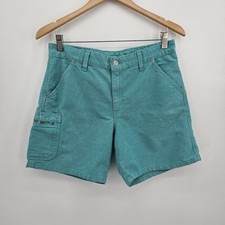 Y2K Levi  s Denim Shorts Women's Size 10 Green Cargo Pocket 016959-8 Jean VTG