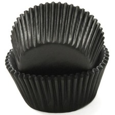 Chef Craft 50 Count Cupcake Liners Muffin Size Baking Cups, Black