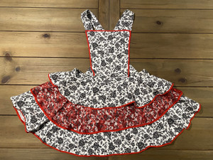 Cute Lace Flirty Apron with Ruffles, Fun Retro Sexy Cooking Pinup Aprons Black