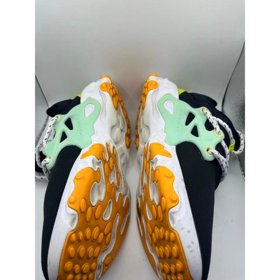 Nike Presto React Mujer Zapatos Negro Neón Amarillo Verde Rosa CJ9554 001 Talla 9 Foto 4 de 4
