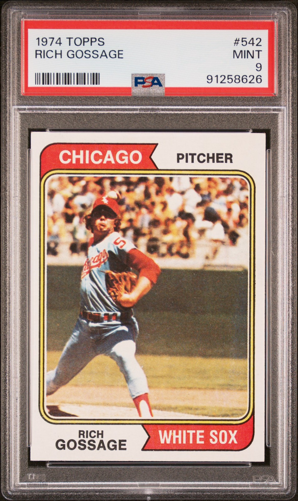 1974 TOPPS #542 RICH GOSSAGE PSA 9