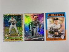 Zack Gelof 2025 Heritage Silver Sparkle & 2024 Topps Stars Of  MLB RC & Heritage
