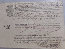 Antique 1760s Portuguese Bill Of Lading Shipping Maderia Wine Newton Gordon