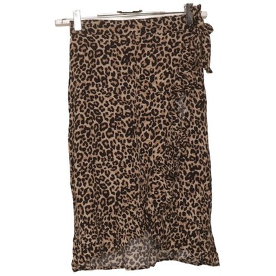 Lindex Kids, Wickelrock, Größe: 158/164, Beige/Schwarz, Viskose, Leopard #ezP