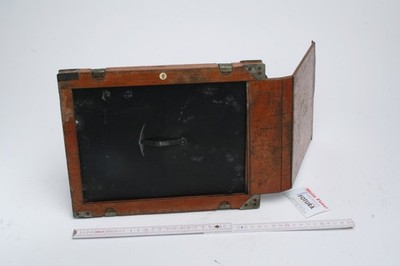 1 Stück Holzdoppelkassette für Glasplatten 18x24cm, Wetplate